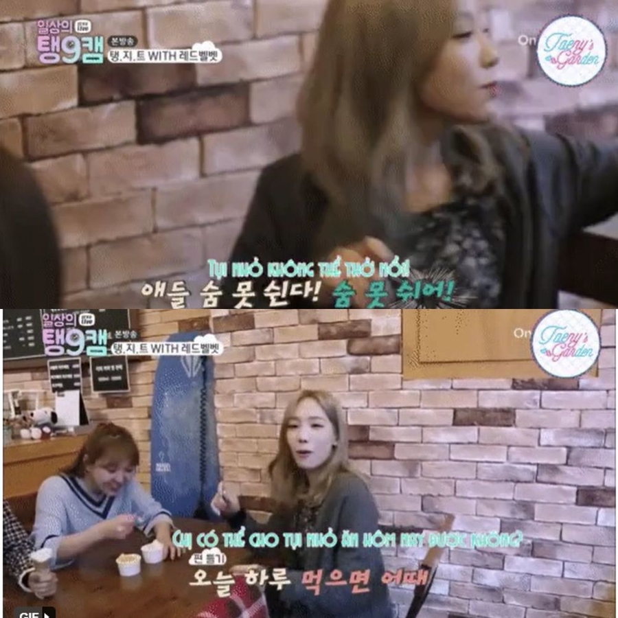 Taeyeon bức xúc với quản lý của Red Velvet. (Ảnh:Taeny's Garden)