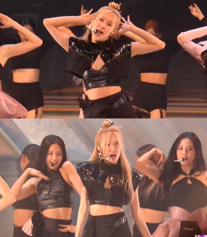 Sân khấu Pink Venom tại VMAs 2022 để lại nhiều ấn tượng tốt. (Ảnh: Chụp màn hình VMAs 2022)