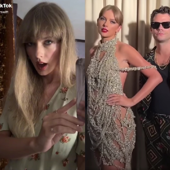 Trước đó, nữ ca sĩ cũng bắt trend biến hình trên nền nhạc Pink Venom. (Ảnh: TikTok @taylorswift)