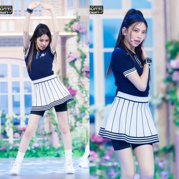 Hyein gây ấn tượng tốt bởi bản lĩnh sân khấu. (Ảnh: Mnet)