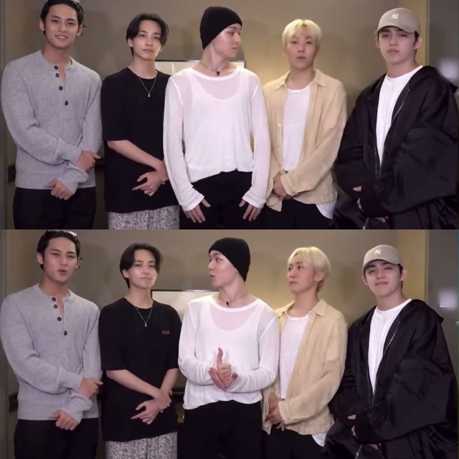 5 chàng trai xuất hiện với mặt mộc và trang phục giản dị. (Ảnh: Chụp màn hình YouTube MTV)
