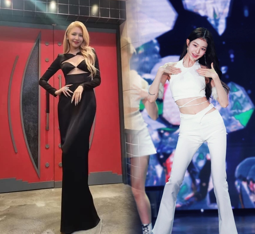 Nhiều idol nữ gây sốt với đôi chân siêu dài. (Ảnh: Kpopping)