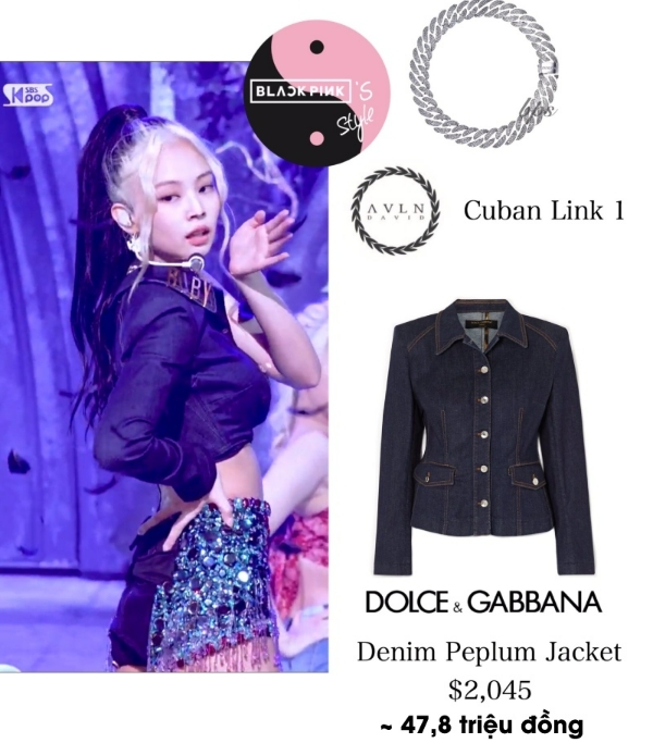 Tính riêng chiếc áo của Jennie đã lên đến 47,8 triệu đồng. (Ảnh: Twitter @blackpinksstyle)
