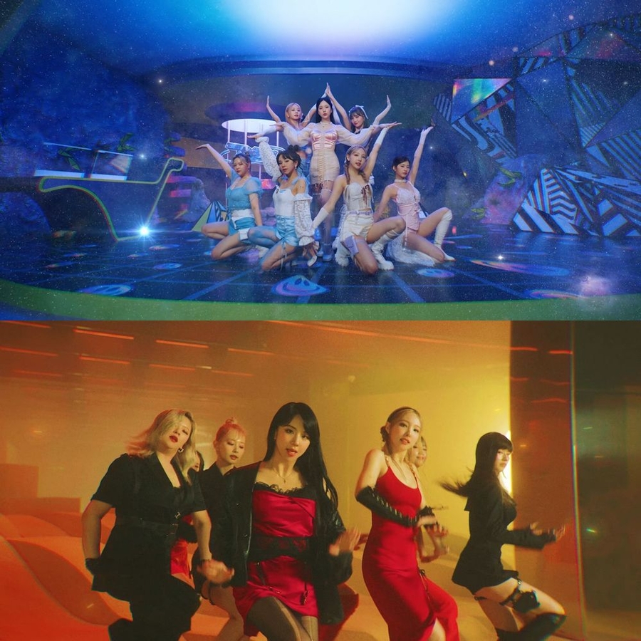 Stylist thường xuyên để TWICE diện kiểu trang phục này. (Ảnh: Chụp màn hình YouTube JYP Entertainment)