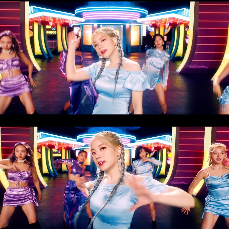 Trang phục phi bóng dường như trở thành thương hiệu của TWICE. (Ảnh: Chụp màn hình YouTube JYP Entertainment)