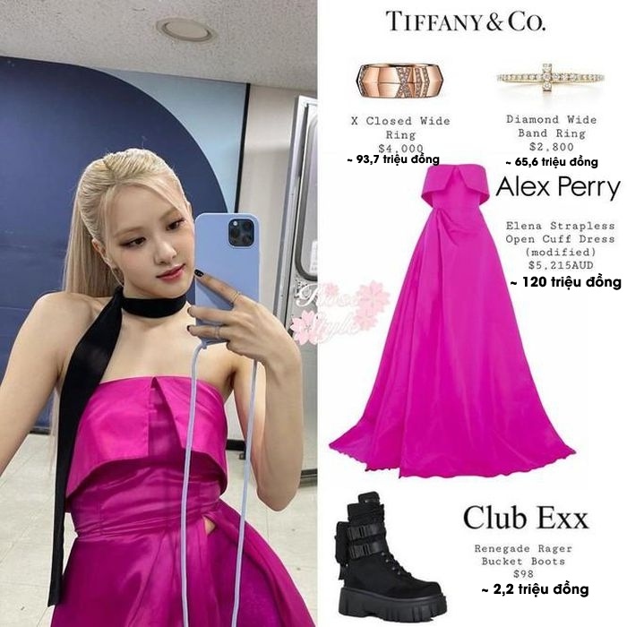 2 chiếc nhẫn đắt đỏ của Rosé cũng "lọt vào mắt xanh" của các fan. (Ảnh: Rosé Style)